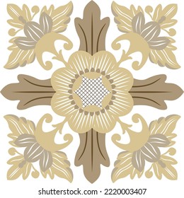 antique pattern of flower from minangkabau of Indonesia