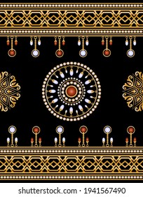 antique pattern.oriental card and cover background