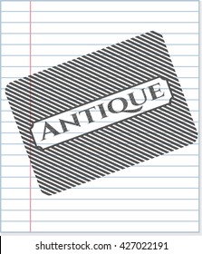 Antique pencil draw