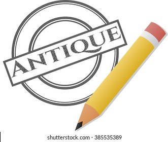 Antique with pencil strokes