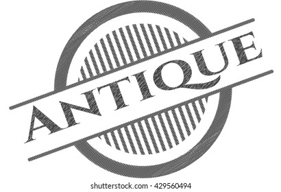 Antiquitäten mit Bleistiftzächen