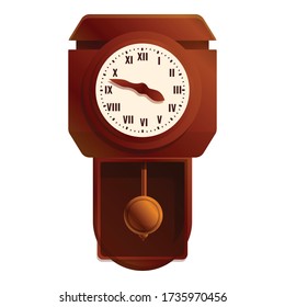 Icono de reloj de péndulo antiguo. Caricatura del vectores de reloj de péndulo antiguo para diseño web aislado en fondo blanco