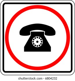 antique phone sign