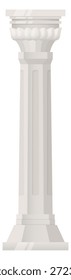 Antique pillar. Old temple column in vintage style