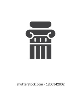 Antique pillar vector icon. filled flat sign for mobile concept and web design. simple solid icon. Symbol, logo illustration. Pixel perfect vector graphics