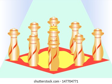 Antique plug in the basic position, which could serve as decoration due to their decoration, which would certainly suffered during the game