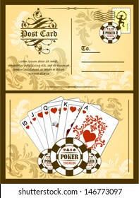 Antique Poker Postcard 