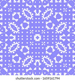 Antique portuguese azulejo ceramic. Colored design. Vector seamless pattern flyer. Blue floral and abstract decor for scrapbooking, smartphone cases, T-shirts, bags or linens.