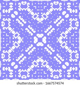 Antique portuguese azulejo ceramic. Colored design. Vector seamless pattern flyer. Blue floral and abstract decor for scrapbooking, smartphone cases, T-shirts, bags or linens.