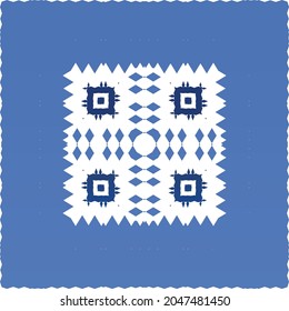 Antique portuguese azulejo ceramic. Original design. Vector seamless pattern illustration. Blue floral and abstract decor for scrapbooking, smartphone cases, T-shirts, bags or linens.