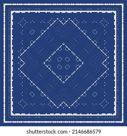 Antique portuguese azulejo ceramic. Original design. Vector seamless pattern theme. Blue floral and abstract decor for scrapbooking, smartphone cases, T-shirts, bags or linens.