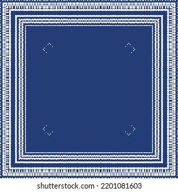 Cerámica de azulejo portugués antiguo. Afiche de patrones sin fisuras del vector. Diseño de colores. Decoración floral azul y abstracta para la reserva de recortes, estuches para smartphones, camisetas, bolsos o lino.