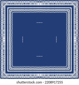 Antique portuguese azulejo ceramic. Vector seamless pattern poster. Colored design. Blue floral and abstract decor for scrapbooking, smartphone cases, T-shirts, bags or linens.