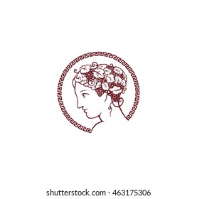 antique profile, goddess, greece