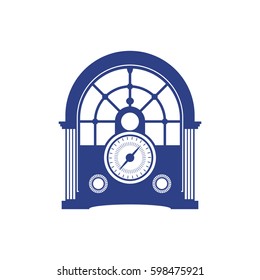 Antique radio stereo icon vector illustration graphic design