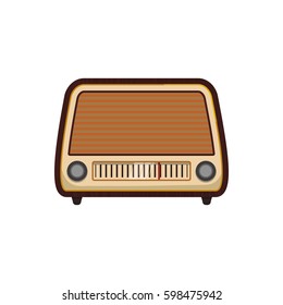 Antique radio stereo icon vector illustration graphic design