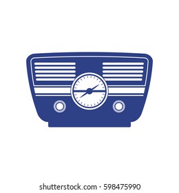 Antique radio stereo icon vector illustration graphic design