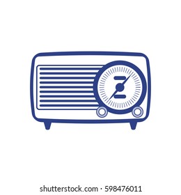 Antique radio stereo icon vector illustration graphic design