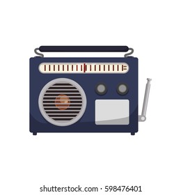 Antique radio stereo icon vector illustration graphic design