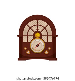 Antique radio stereo icon vector illustration graphic design