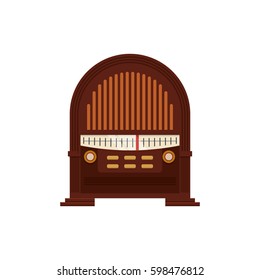 Antique radio stereo icon vector illustration graphic design