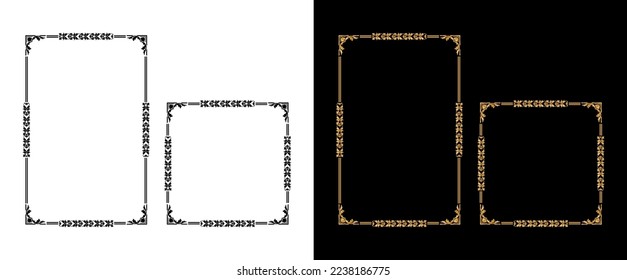 antique and retro frame. Empty card background