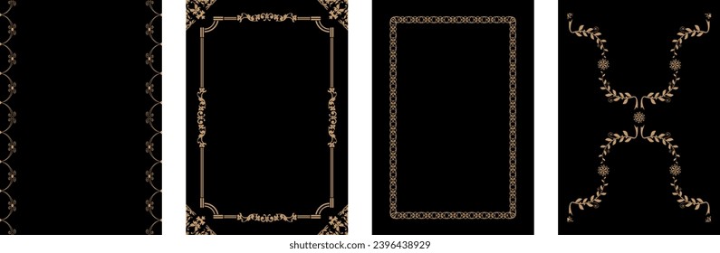 antique and retro frame. Empty card background