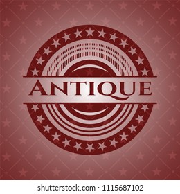Antique retro red emblem