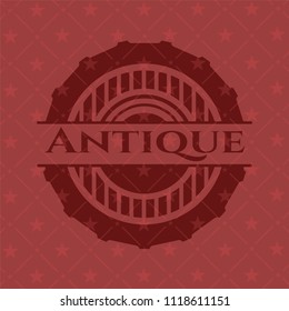 Antique retro red emblem
