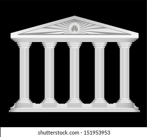 Antique Roman Temple For Design