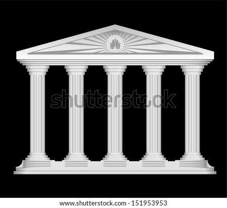 Antique roman temple for design