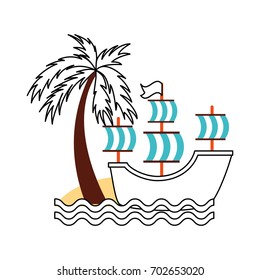 antique sailboat on the beach