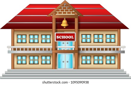 Antique School Cartoon On White Background Stock Vector (Royalty Free ...