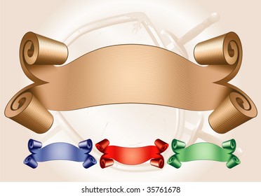 Antique scroll. Vector elements set.