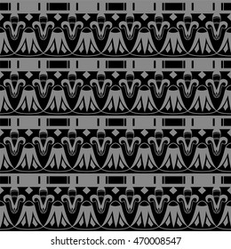Antique seamless background 439 curve flower square geometry
