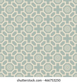 Antique seamless background 462 oriental Chinese polygon square cross geometry flower lattice
