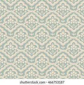 Antique seamless background 465 oriental curve spiral cross flower
