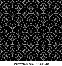 Antique seamless background 484 round curve scale line flower
