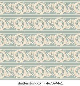 Antique seamless background 486 round spiral cross flower
