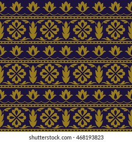 Antique seamless background 516 vintage curve cross flower leaf wave line
