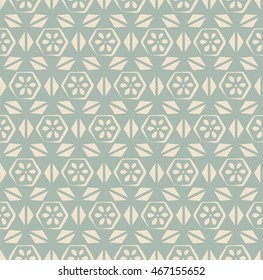 Antique seamless background 538 vintage polygon cross triangle flower

