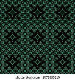 Antique seamless background Aboriginal Round Check Cross Frame Line, Ideal for wallpaper decoration or greeting card design template.