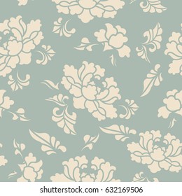 Antique seamless background botanic garden flower blossom