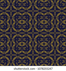 Antique seamless background Botanic Spiral Curve Cross Vine Leaf Flower, Ideal for wallpaper decoration or greeting card design template.