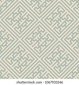 Antique seamless background Check Square Cross Tracery Frame, Ideal for wallpaper decoration or greeting card design template.