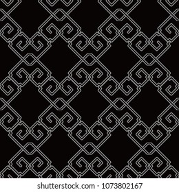 Antique seamless background Check Square Cross Frame Chain Line, Ideal for wallpaper decoration or greeting card design template.