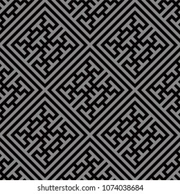Antique seamless background Check Square Cross Tracery Frame, Ideal for wallpaper decoration or greeting card design template.