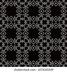 Antique seamless background Check Square Curve Cross Frame Chain, Ideal for wallpaper decoration or greeting card design template.