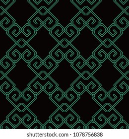 Antique seamless background Check Square Cross Frame Chain Line, Ideal for wallpaper decoration or greeting card design template.