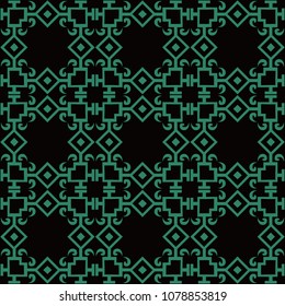 Antique seamless background Check Square Curve Cross Frame Chain, Ideal for wallpaper decoration or greeting card design template.
